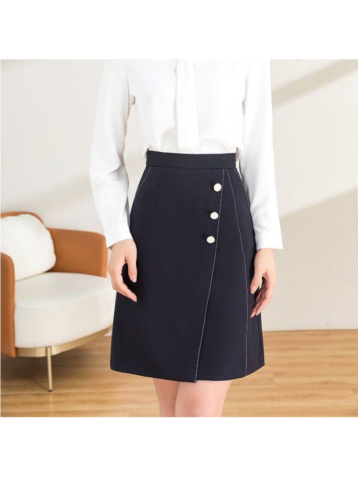 Women's Summer Versatile New Korean Version High Waist Slim Fit Slim Slim Slim Slim Slim Slim Professional Skirt 