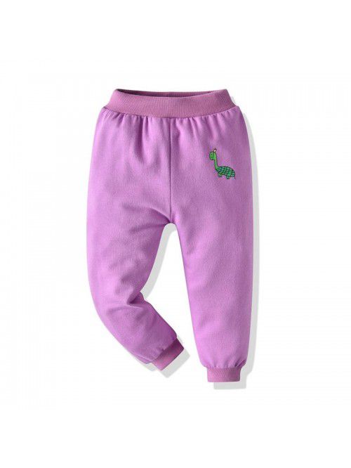 Children's sports loose casual pants Solid color s...