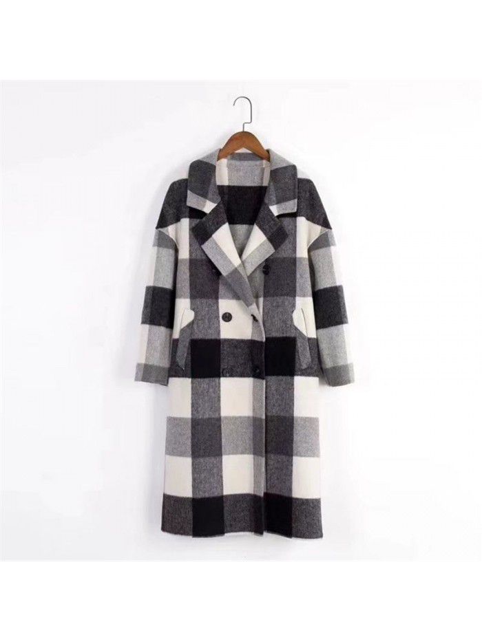 Alpaca wool winter coat genuine coat women's long double-sided woolen coat