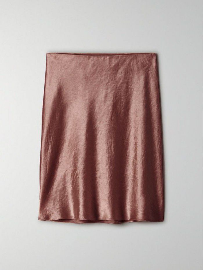 Xia Zhen Si Mulberry Silk High Waist Glossy Drop Short Skirt Half length Skirt