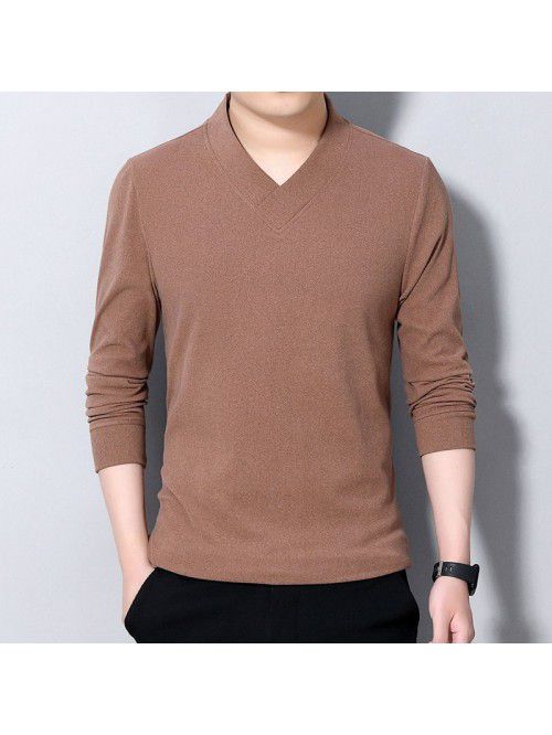 Men's double-sided velvet T-shirt, men's sweater, ...