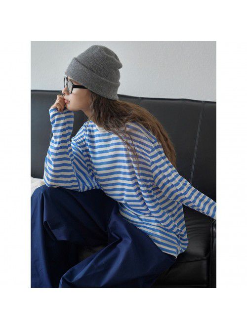 Autumn New Korean Version Lazy Soft Waxy Wool Stri...