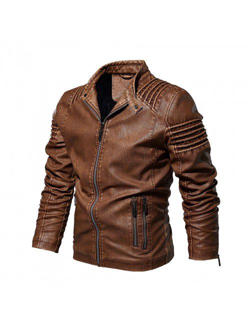 Autumn and Winter Leather Clothes European and Ame...