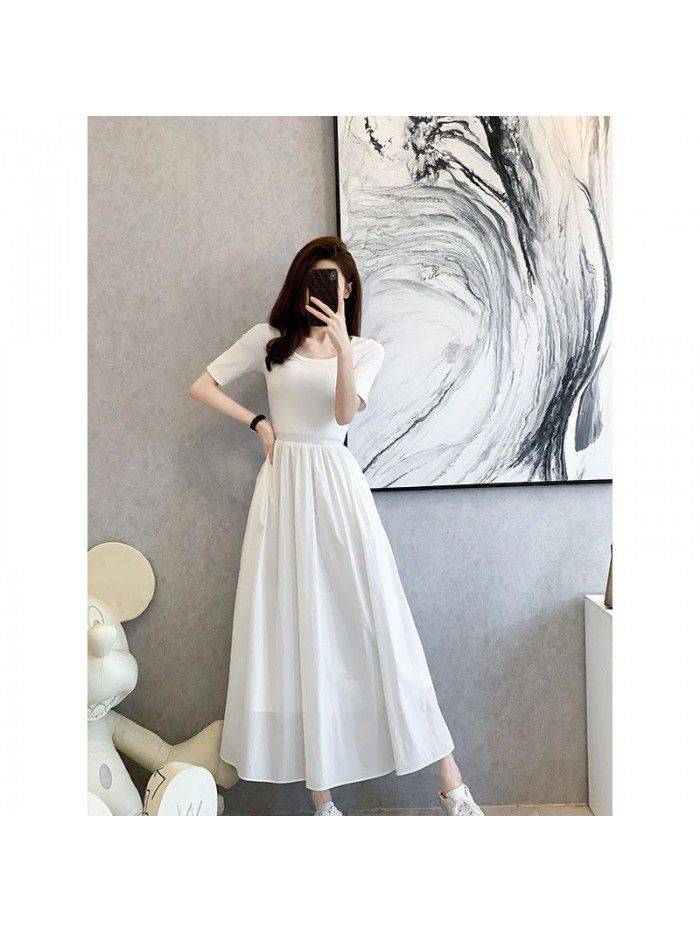 Design Sense Long Skirt Slim Fit Large Swing Dress 
