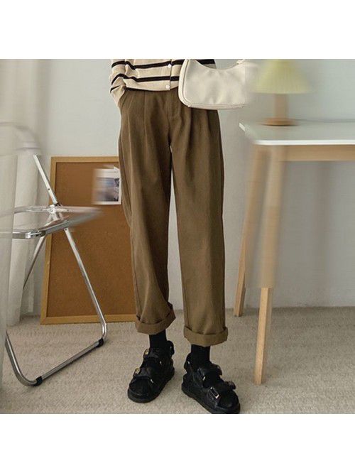 Loose fitting workwear women's casual pants Spring...