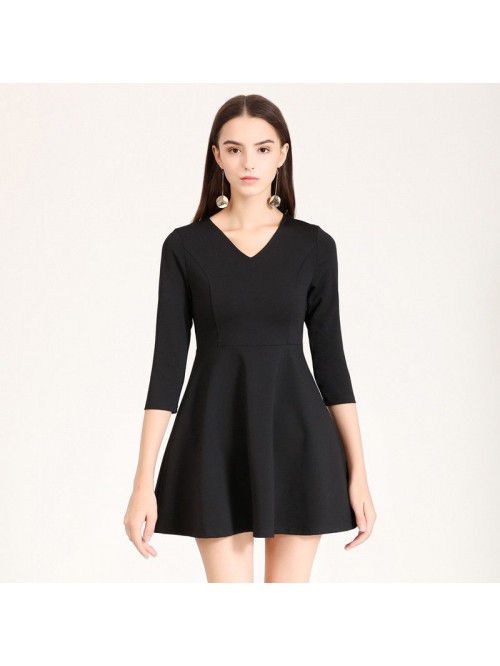 Professional Little Black Dress Autumn Dress New E...