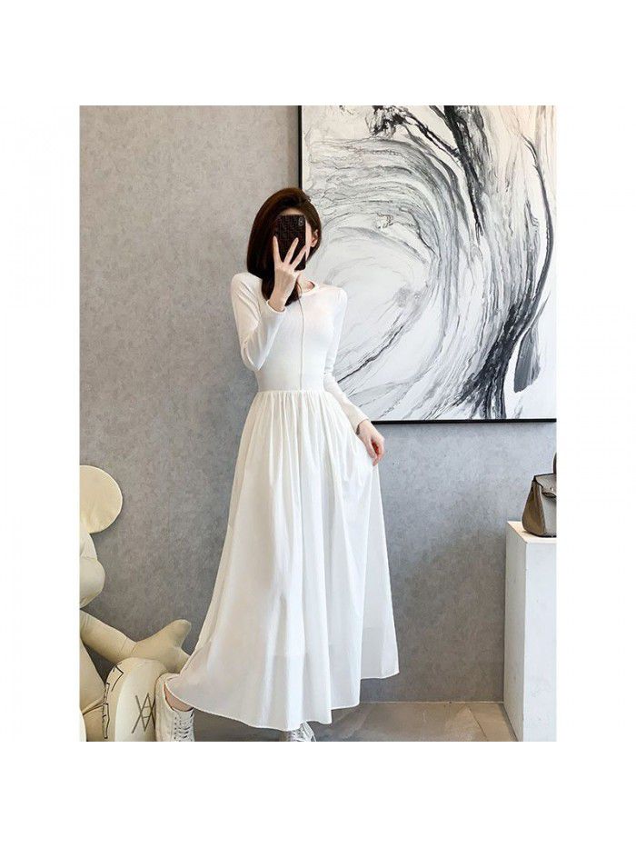 Design Sense Long Skirt Slim Fit Large Swing Dress 