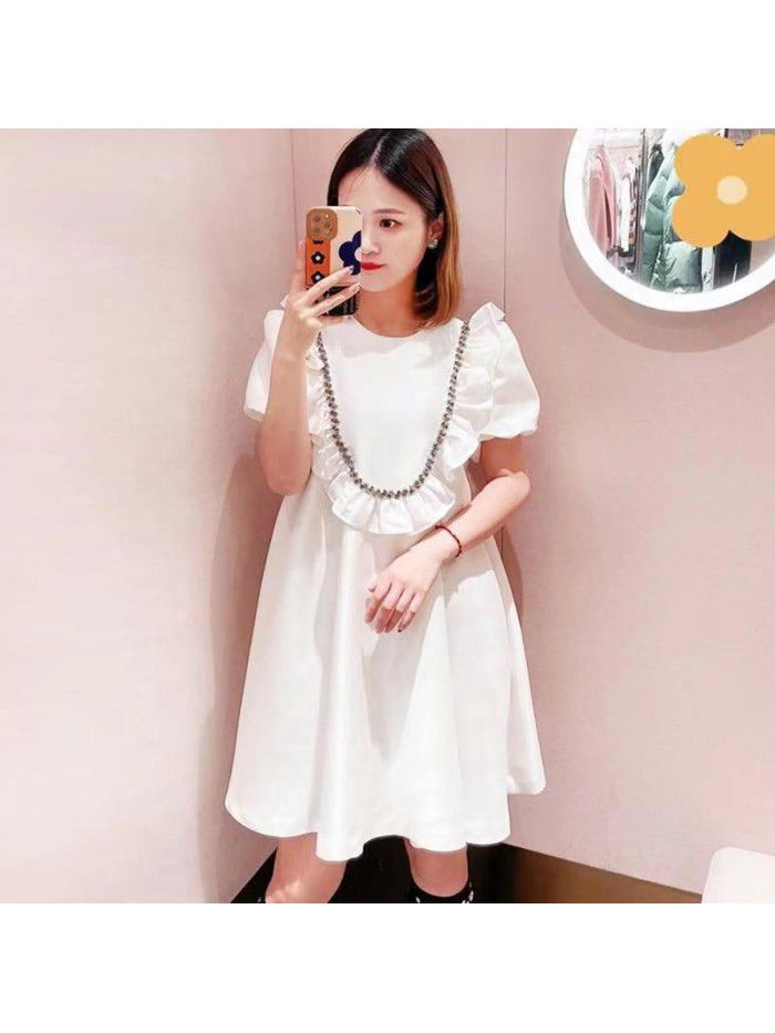 Fashionable French Loose Fit Dress with Versatile Temperament, Fat Sister Dress, Female Student Large