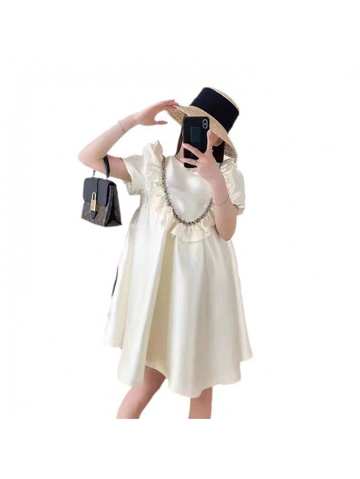 Fashionable French Loose Fit Dress with Versatile Temperament, Fat Sister Dress, Female Student Large