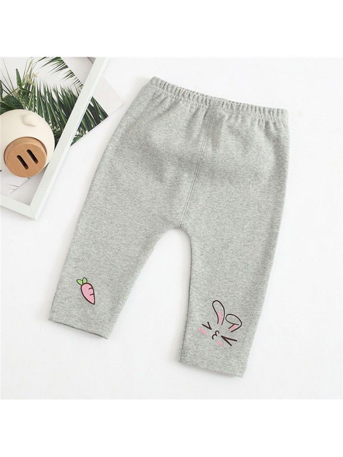 Girls' bottom pants, children's baby pants, Korean version, girls' pants, mid waist baby pants 