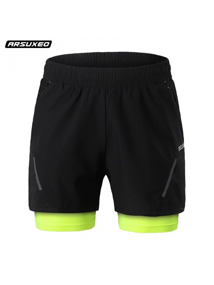 Summer Outdoor Sports Running Fitness Shorts for Men's Breathable, Anti glare, Anti wear, Quick Drying, and Sweat Absorption 