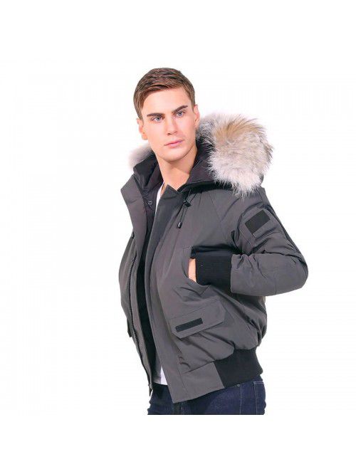 Winter short flying jacket men's down jacket outdo...