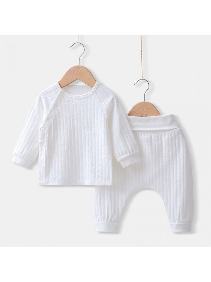 Spring and Autumn Children's Clothing Baby Underwear Set Pure Cotton Children's Home Clothing Middle and Small Children's Set 