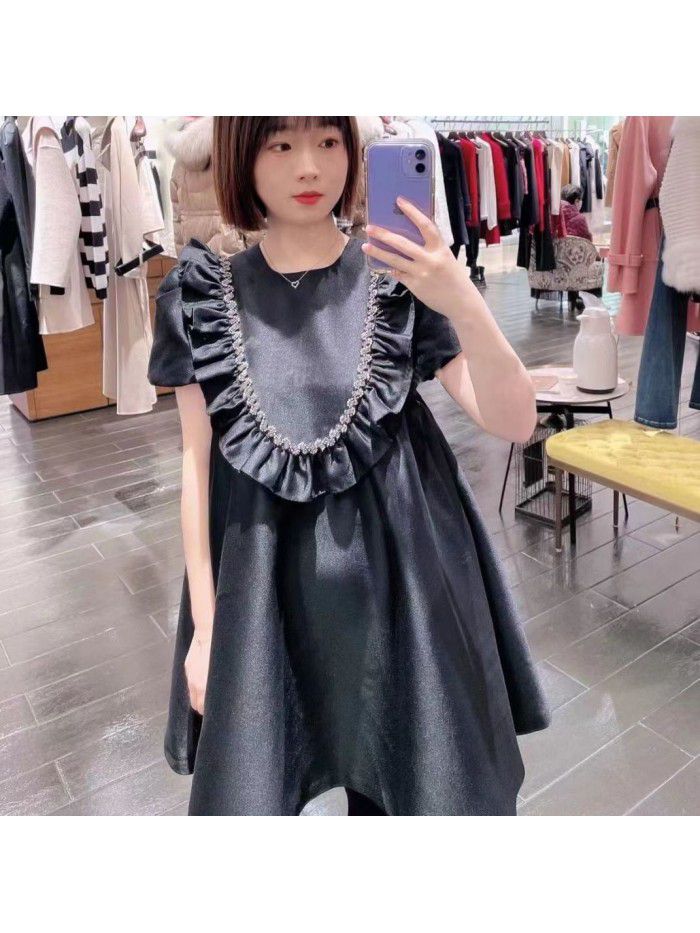 Fashionable French Loose Fit Dress with Versatile Temperament, Fat Sister Dress, Female Student Large