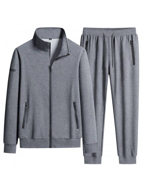 Autumn New Pure Cotton Men's Sports Set Casual Sta...