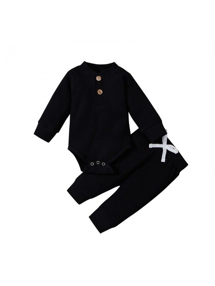 Children's autumn and winter children's clothing, boys and girls' long sleeved jumpsuit, pants bottoming suit 