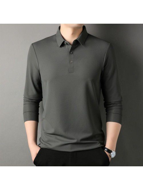 New T-shirt Spring and Autumn Men's Polo Shirt Mid...