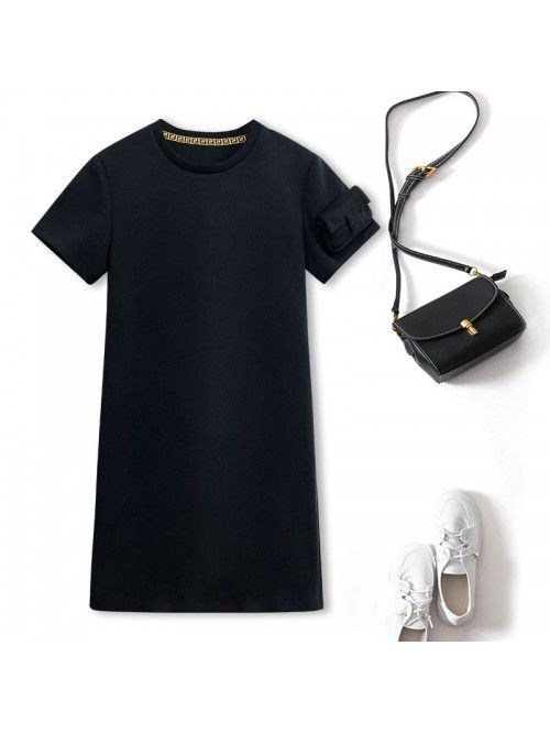 Black Dress Women's Summer High end Casual Loose S...