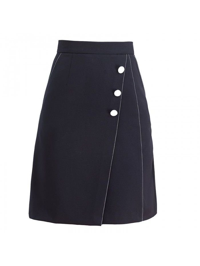Women's Summer Versatile New Korean Version High Waist Slim Fit Slim Slim Slim Slim Slim Slim Professional Skirt 