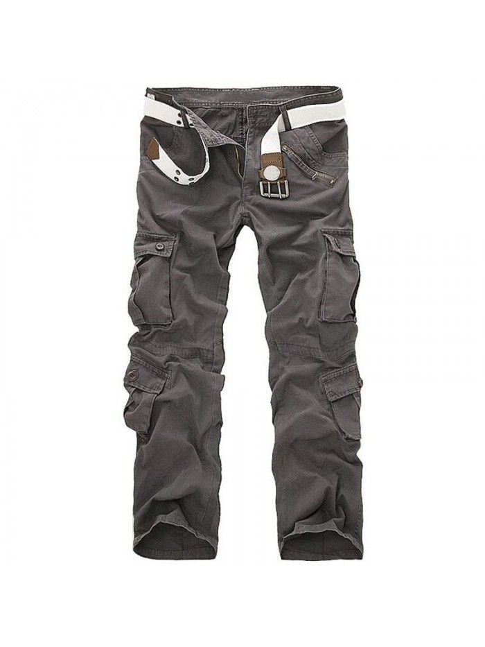 Women's Multi Pocket Sports Pants Loose Tactical Pants Large Casual Pants 