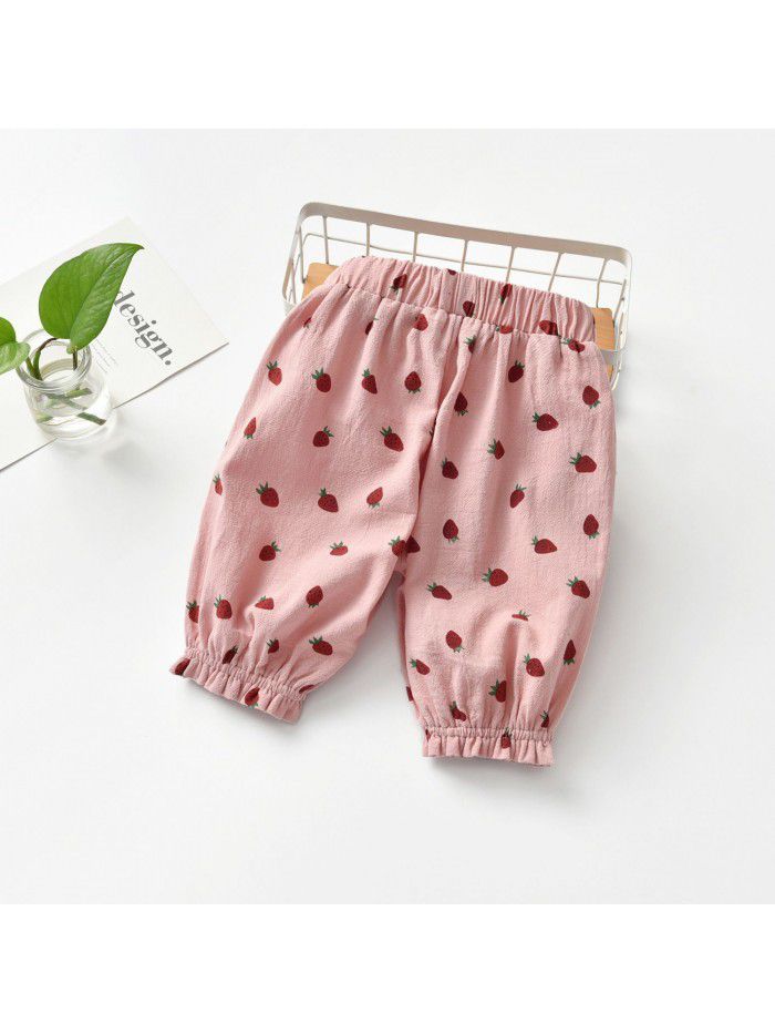 Girls' Shorts Wear Summer Outwear New Thin Kids' Baby Summer Korean Fashionable Kids' Pants 