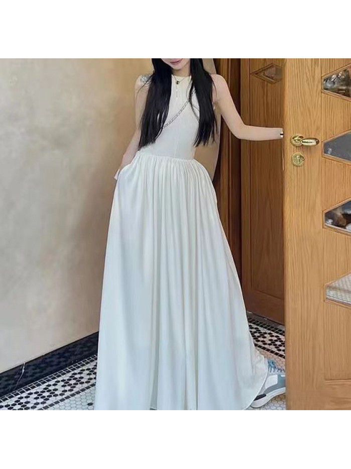 Design Sense Long Skirt Slim Fit Large Swing Dress 