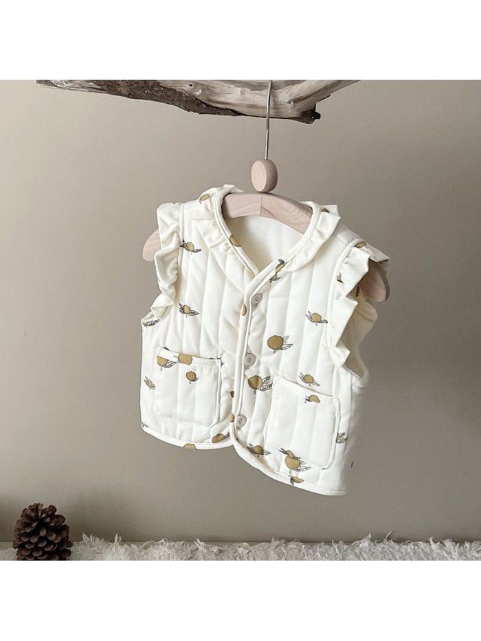 Children's silk cotton vest, children's baby, lady, and foreign style cotton vest