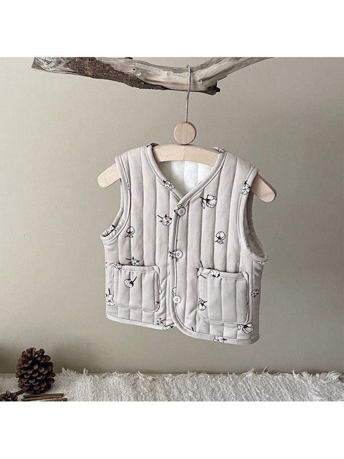 Children's silk cotton vest, children's baby, lady, and foreign style cotton vest