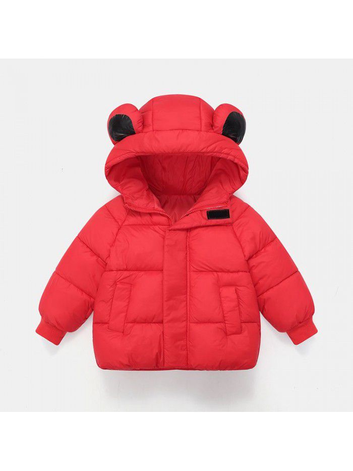 Children's clothing, children's down cotton jacket, thickened short style, boys and girls, and children's winter coat