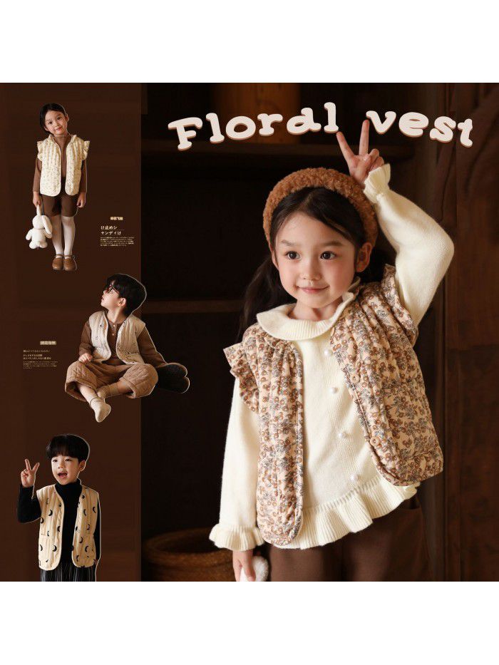 Children's silk cotton vest, children's baby, lady, and foreign style cotton vest