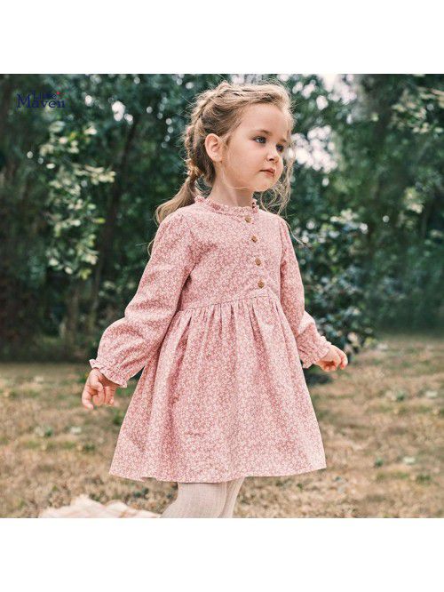 Girl's dress autumn children's dress pure cotton l...