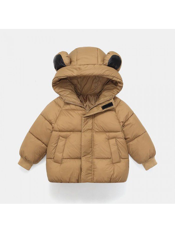 Children's clothing, children's down cotton jacket, thickened short style, boys and girls, and children's winter coat