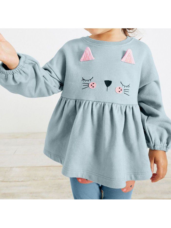 Autumn Girls' Sweater Set Cute Long sleeved Children's Set Long Pants Set