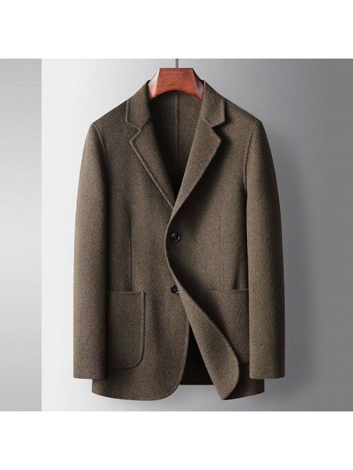 Men's casual suit, autumn and winter handmade wool...