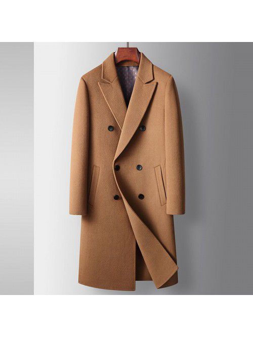 Men's coat autumn and winter handmade double-sided...