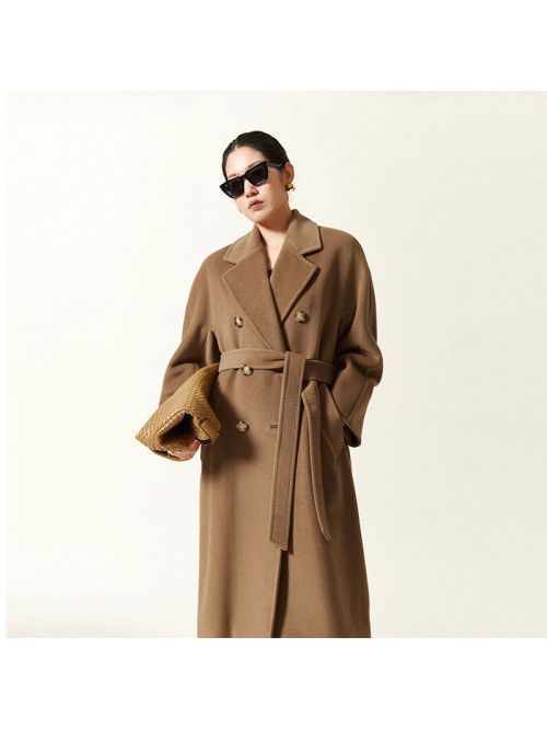 Coat, woolen coat, single-sided woolen coat, high-...