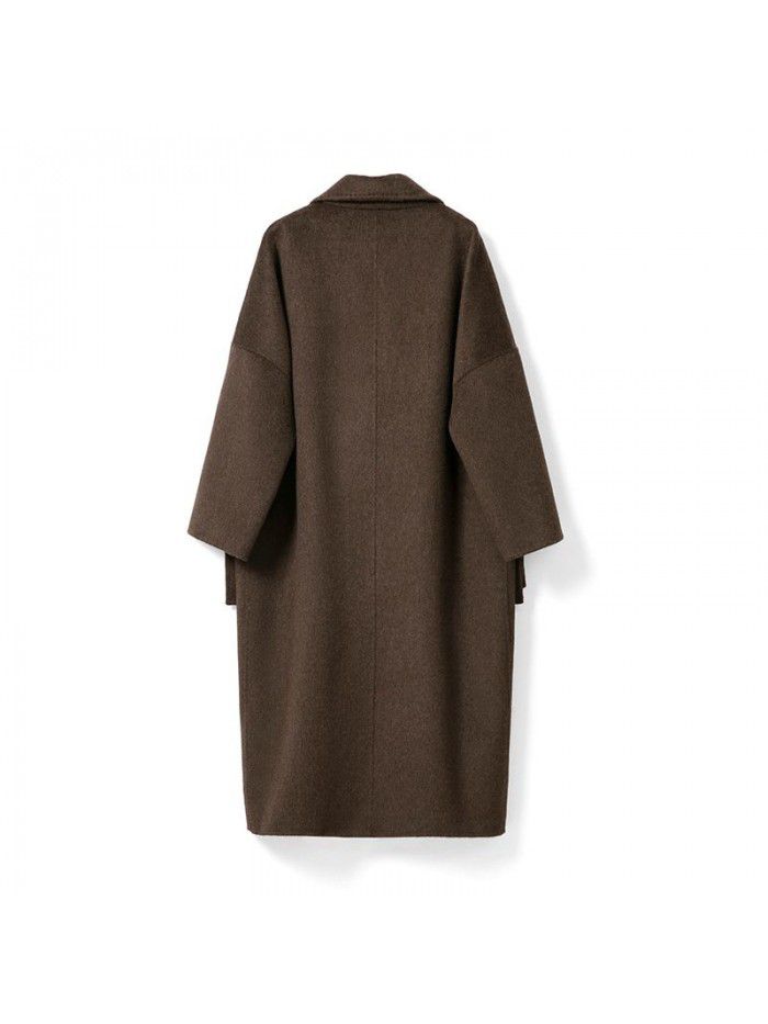 Coat made of mulberry silk and wool, coat made of wool, coat made of women's camel wool, double-sided fabric