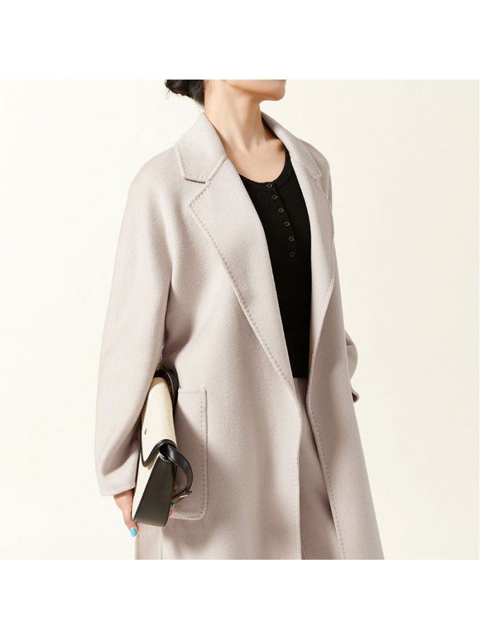 Double faced cashmere coat, woolen coat, small coat, coat, female coat