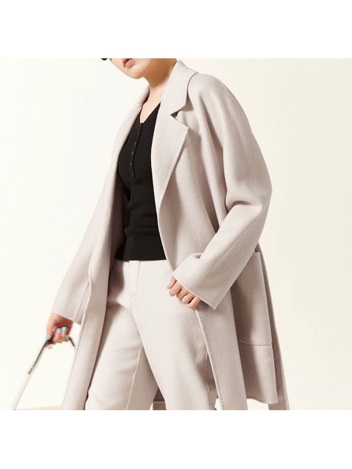 Double faced cashmere coat, woolen coat, small coat, coat, female coat