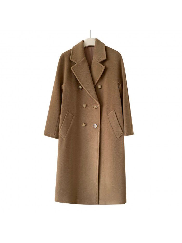 Coat, woolen coat, single-sided woolen coat, high-end double breasted woolen coat