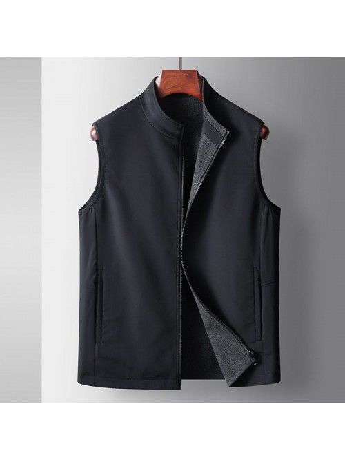 Men's casual vest, spring and autumn, slightly ela...